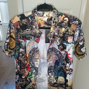 GIOELLERIA PRINT SILK SHORT SLEEVE SHIRT